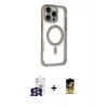 MARSİLYAN™- iPhone 16 Pro Max Kılıf Eksen Klasik Koleksiyonu - Siyah Buffer Cam Ekran Koruyucu + Bilvis Titan Kamera Lens - GS