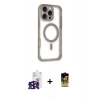 MARSİLYAN™- iPhone 16 Pro Max Kılıf Eksen Klasik Koleksiyonu - Siyah Buffer Cam Ekran Koruyucu + Bilvis Titan Kamera Lens - SH