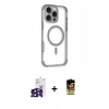 MARSİLYAN™- iPhone 16 Pro Max Kılıf Eksen Klasik Koleksiyonu - Siyah Buffer Cam Ekran Koruyucu + Bilvis Titan Kamera Lens - SH