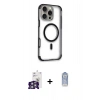 MARSİLYAN™- iPhone 16 Pro Max Kılıf Eksen Klasik Koleksiyonu - Siyah Joko Magic 5D Cam + Bilvis Titan Kamera Lens - GS