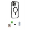 MARSİLYAN™- iPhone 16 Pro Max Kılıf Eksen Klasik Koleksiyonu - Siyah Joko Magic 5D Cam + Raze Metal Kamera Lens - NLGY