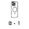 MARSİLYAN™- iPhone 16 Pro Max Kılıf Eksen Klasik Koleksiyonu - Siyah Joko Magic 5D Cam + PVD Metal Kamera Lens - GD