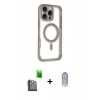 MARSİLYAN™- iPhone 16 Pro Max Kılıf Eksen Klasik Koleksiyonu - Siyah Joko Magic 5D Cam + Raze Metal Kamera Lens - SH