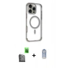 MARSİLYAN™- iPhone 16 Pro Max Kılıf Eksen Klasik Koleksiyonu - Siyah Joko Magic 5D Cam + Raze Metal Kamera Lens - SH