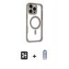 MARSİLYAN™- iPhone 16 Pro Max Kılıf Eksen Klasik Koleksiyonu - Siyah Joko Magic 5D Cam + Siyah PVD Metal Kamera Lens