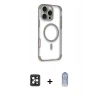 MARSİLYAN™- iPhone 16 Pro Max Kılıf Eksen Klasik Koleksiyonu - Siyah Joko Magic 5D Cam + Siyah PVD Metal Kamera Lens