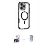 MARSİLYAN™- iPhone 16 Pro Max Kılıf Eksen Klasik Koleksiyonu - Siyah Joko Magic 5D Cam + Bilvis Titan Kamera Lens - TMGI