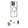 MARSİLYAN™- iPhone 16 Pro Max Kılıf Eksen Klasik Koleksiyonu - Siyah Joko Magic 5D Hayalet Cam + Raze Metal Kamera Lens - CLTM