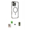 MARSİLYAN™- iPhone 16 Pro Max Kılıf Eksen Klasik Koleksiyonu - Siyah Joko Magic 5D Hayalet Cam + Raze Metal Kamera Lens - NLGY