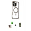 MARSİLYAN™- iPhone 16 Pro Max Kılıf Eksen Klasik Koleksiyonu - Siyah Joko Magic 5D Hayalet Cam + Raze Metal Kamera Lens - NLGY
