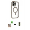 MARSİLYAN™- iPhone 16 Pro Max Kılıf Eksen Klasik Koleksiyonu - Siyah Joko Magic 5D Hayalet Cam + Raze Metal Kamera Lens - CLTM