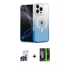 MARSİLYAN™- iPhone 16 Pro Max Kılıf Eksen Minimal Özel Seri - Şeffaf 360 Full Body Arka Koruyucu + Bilvis Titan Kamera Lens - TMGI