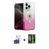 MARSİLYAN™- iPhone 16 Pro Max Kılıf Eksen Minimal Özel Seri - Şeffaf 360 Full Body Arka Koruyucu + Bilvis Titan Kamera Lens - SH