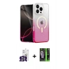 MARSİLYAN™- iPhone 16 Pro Max Kılıf Eksen Minimal Özel Seri - Şeffaf 360 Full Body Arka Koruyucu + Bilvis Titan Kamera Lens - GS