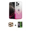 MARSİLYAN™- iPhone 16 Pro Max Kılıf Eksen Minimal Özel Seri - Şeffaf 360 Full Body Arka Koruyucu + Pers Alüminyum Kamera Lens - CLTM