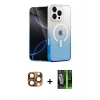 MARSİLYAN™- iPhone 16 Pro Max Kılıf Eksen Minimal Özel Seri - Şeffaf 360 Full Body Arka Koruyucu + Pers Alüminyum Kamera Lens - CLTM