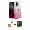MARSİLYAN™- iPhone 16 Pro Max Kılıf Eksen Minimal Özel Seri - Şeffaf 360 Full Body Arka Koruyucu + Raze Metal Kamera Lens - CLTM