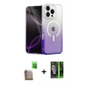 MARSİLYAN™- iPhone 16 Pro Max Kılıf Eksen Minimal Özel Seri - Şeffaf 360 Full Body Arka Koruyucu + Raze Metal Kamera Lens - CLTM