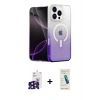MARSİLYAN™- iPhone 16 Pro Max Kılıf Eksen Minimal Özel Seri - Şeffaf Pasifik Cam Ekran Koruyucu + Bilvis Titan Kamera Lens - SH