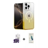 MARSİLYAN™- iPhone 16 Pro Max Kılıf Eksen Minimal Özel Seri - Şeffaf Pasifik Cam Ekran Koruyucu + Bilvis Titan Kamera Lens - SH