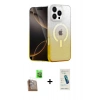 MARSİLYAN™- iPhone 16 Pro Max Kılıf Eksen Minimal Özel Seri - Şeffaf Pasifik Cam Ekran Koruyucu + Raze Metal Kamera Lens - CLTM