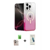 MARSİLYAN™- iPhone 16 Pro Max Kılıf Eksen Minimal Özel Seri - Şeffaf Pasifik Cam Ekran Koruyucu + Raze Metal Kamera Lens - NLGY