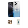 MARSİLYAN™- iPhone 16 Pro Max Kılıf Eksen Minimal Özel Seri - Şeffaf Pasifik Cam Ekran Koruyucu + Pers Alüminyum Kamera Lens - CLTM