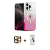 MARSİLYAN™- iPhone 16 Pro Max Kılıf Eksen Minimal Özel Seri - Şeffaf Pasifik Cam Ekran Koruyucu + Pers Alüminyum Kamera Lens - CLTM