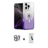 MARSİLYAN™- iPhone 16 Pro Max Kılıf Eksen Minimal Özel Seri - Şeffaf Pasifik Cam Ekran Koruyucu + Pers Alüminyum Kamera Lens - GI