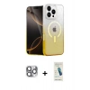 MARSİLYAN™- iPhone 16 Pro Max Kılıf Eksen Minimal Özel Seri - Şeffaf Pasifik Cam Ekran Koruyucu + Pers Alüminyum Kamera Lens - GI