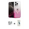 MARSİLYAN™- iPhone 16 Pro Max Kılıf Eksen Minimal Özel Seri - Şeffaf Pasifik Cam Ekran Koruyucu + Pers Alüminyum Kamera Lens - GS
