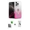 MARSİLYAN™- iPhone 16 Pro Max Kılıf Eksen Minimal Özel Seri - Şeffaf Pasifik Cam Ekran Koruyucu + Raze Metal Kamera Lens - SH