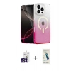 MARSİLYAN™- iPhone 16 Pro Max Kılıf Eksen Minimal Özel Seri - Şeffaf Pasifik Cam Ekran Koruyucu + Titanyum Gri Bilvis Titan Kamera Lens
