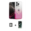 MARSİLYAN™- iPhone 16 Pro Max Kılıf Eksen Minimal Özel Seri - Siyah 360 Mat Full Body Arka Koruyucu + PVD Metal Kamera Lens - GS