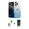 MARSİLYAN™- iPhone 16 Pro Max Kılıf Eksen Minimal Özel Seri - Siyah 360 Mat Full Body Arka Koruyucu + Raze Metal Kamera Lens - NLGY