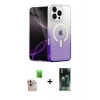 MARSİLYAN™- iPhone 16 Pro Max Kılıf Eksen Minimal Özel Seri - Siyah 360 Mat Full Body Arka Koruyucu + Raze Metal Kamera Lens - NLGY
