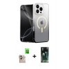 MARSİLYAN™- iPhone 16 Pro Max Kılıf Eksen Minimal Özel Seri - Siyah 360 Mat Full Body Arka Koruyucu + Raze Metal Kamera Lens - NLGY