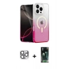 MARSİLYAN™- iPhone 16 Pro Max Kılıf Eksen Minimal Özel Seri - Siyah 360 Mat Full Body Arka Koruyucu + Pers Alüminyum Kamera Lens - GI