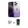 MARSİLYAN™- iPhone 16 Pro Max Kılıf Eksen Minimal Özel Seri - Siyah 360 Mat Full Body Arka Koruyucu + Pers Alüminyum Kamera Lens - GS