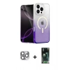 MARSİLYAN™- iPhone 16 Pro Max Kılıf Eksen Minimal Özel Seri - Siyah 360 Mat Full Body Arka Koruyucu + Pers Alüminyum Kamera Lens - GI