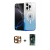 MARSİLYAN™- iPhone 16 Pro Max Kılıf Eksen Minimal Özel Seri - Siyah 360 Mat Full Body Arka Koruyucu + Pers Alüminyum Kamera Lens - CLTM
