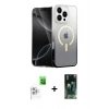 MARSİLYAN™- iPhone 16 Pro Max Kılıf Eksen Minimal Özel Seri - Siyah 360 Mat Full Body Arka Koruyucu + Raze Metal Kamera Lens - BZ