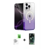 MARSİLYAN™- iPhone 16 Pro Max Kılıf Eksen Minimal Özel Seri - Siyah 360 Mat Full Body Arka Koruyucu + Raze Metal Kamera Lens - BZ