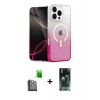 MARSİLYAN™- iPhone 16 Pro Max Kılıf Eksen Minimal Özel Seri - Siyah 360 Mat Full Body Arka Koruyucu + Raze Metal Kamera Lens - SH