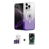 MARSİLYAN™- iPhone 16 Pro Max Kılıf Eksen Minimal Özel Seri - Siyah 360 Mat Full Body Arka Koruyucu + Bilvis Titan Kamera Lens - SH