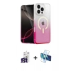 MARSİLYAN™- iPhone 16 Pro Max Kılıf Eksen Minimal Özel Seri - Siyah 3D Antistatik Cam Ekran Koruyucu + Bilvis Titan Kamera Lens - TMGI