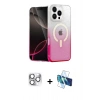 MARSİLYAN™- iPhone 16 Pro Max Kılıf Eksen Minimal Özel Seri - Siyah 3D Antistatik Cam Ekran Koruyucu + Pers Alüminyum Kamera Lens - GS