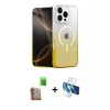 MARSİLYAN™- iPhone 16 Pro Max Kılıf Eksen Minimal Özel Seri - Siyah 3D Antistatik Cam Ekran Koruyucu + Raze Metal Kamera Lens - CLTM