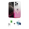 MARSİLYAN™- iPhone 16 Pro Max Kılıf Eksen Minimal Özel Seri - Siyah 3D Antistatik Cam Ekran Koruyucu + Raze Metal Kamera Lens - BZ