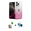 MARSİLYAN™- iPhone 16 Pro Max Kılıf Eksen Minimal Özel Seri - Siyah 3D Antistatik Cam Ekran Koruyucu + Raze Metal Kamera Lens - CLTM